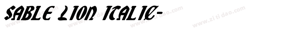 Sable Lion Italic字体转换